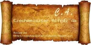 Czechmeiszter Alfréda névjegykártya